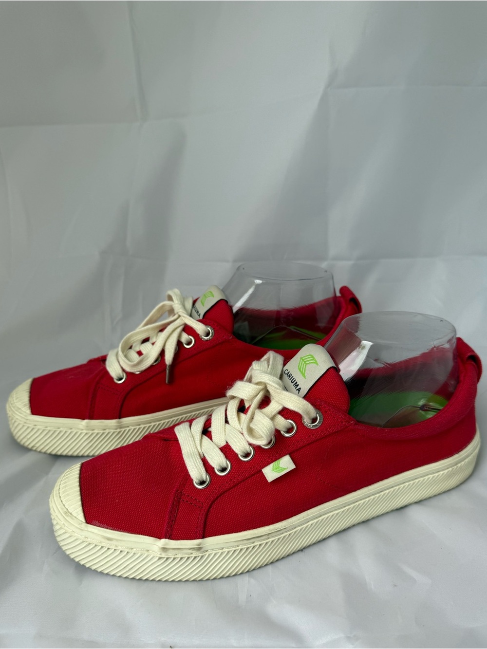 Cariuma OCA Low Red Canvas Sneakers Women’s 9.5 Sustainable Casual Shoes - Picture 3 of 10
